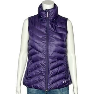 Under Armour Infrared Puffer Down Vest Size Small Purple